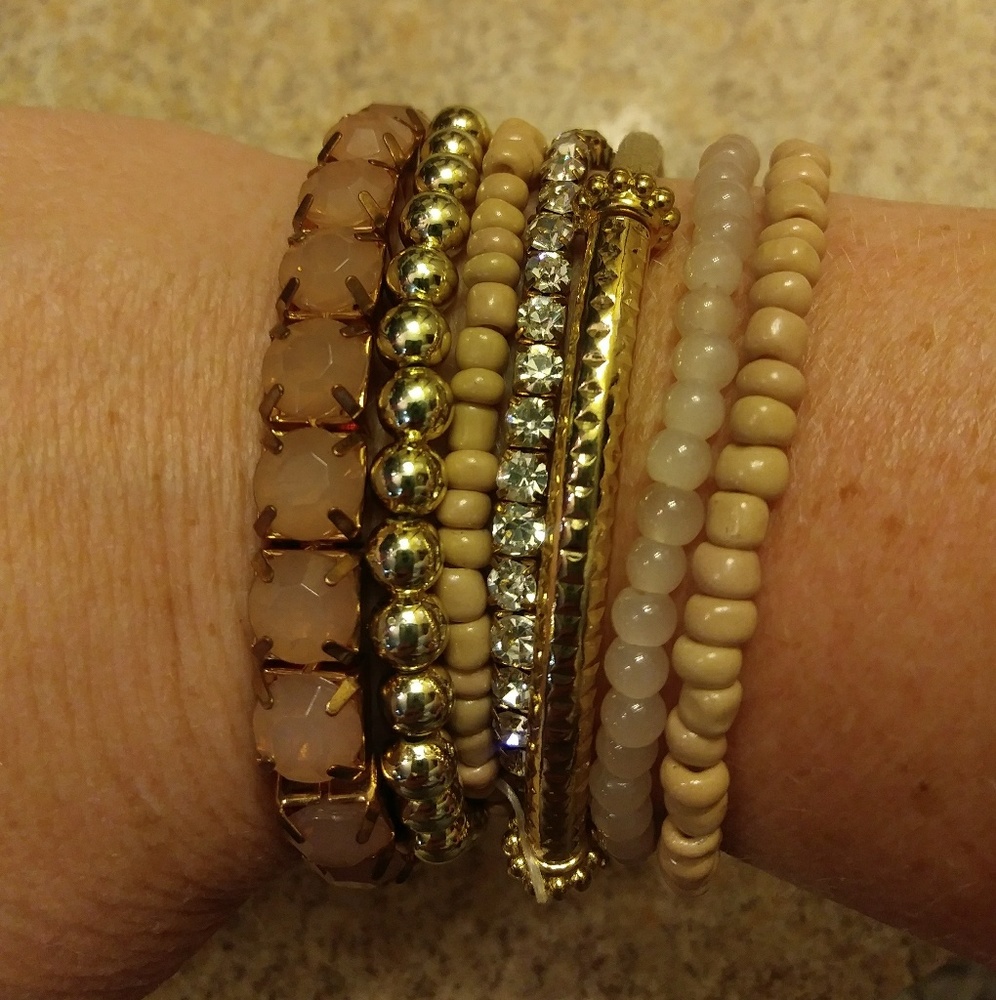 Beautiful fall bracelet stack